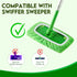 Reusable Microfiber Mop Pads for Swiffer Sweeper Mop, Dry Sweeping & Wet Mopping Cloths, 4 Pack (Mop Not Included)