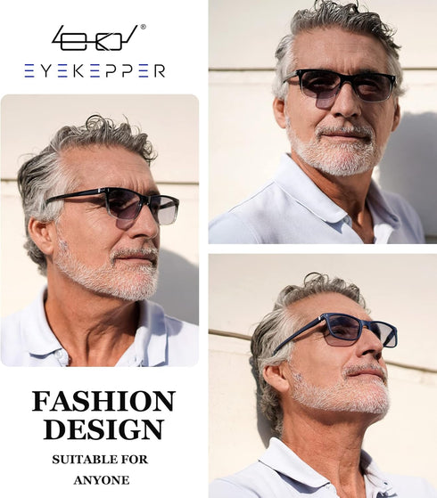 Eyekepper Photochromic Transition Reading Glasses for Men and Women - +3.50 Magnification