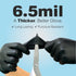Heavy Duty Disposable Gloves, Latex Free 6.5 Mil Black Nitrile Gloves, 100 Count Powder Free