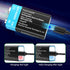 YONHUIZI 4-Pack 1300mAh 9V 9 Rechargeable Batteries, Volt Lithium-ion Square Battery Long Lasting Power+Clip Connector
