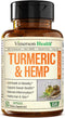Turmeric and Hemp Capsules - Vegan Joint Support Supplement with Curcumin, Black Pepper & Lemon Balm