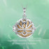 INFUSEU Essential Oil Necklace Lotus Flower Aromatherapy Pendant Scent Diffuser Anxiety Jewelry Spiritual Meditation
