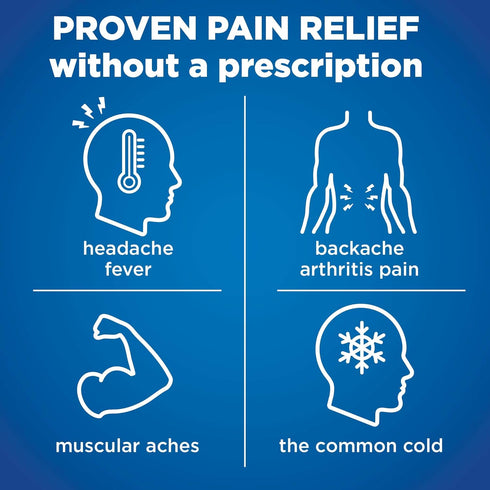 Amazon Basic Care Naproxen Sodium Caplets, 220 mg, Pain Reliever for Muscular Aches, 90 Count