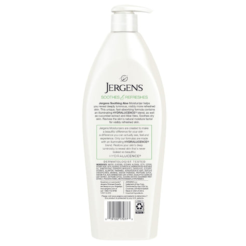Jergens Soothing Aloe Refreshing Body Lotion - Aloe Vera Body and Hand Moisturizer, 21 Fl Oz