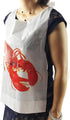Black Cat Avenue Adult Tie Back Disposable Lobster Plastic Bibs, 50 Count