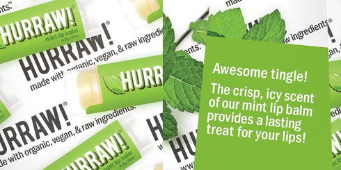Hurraw! Grapefruit, Mint, Black Cherry Tinted Lip Balms - 3 Pack Bundle, Organic and Certified Vegan