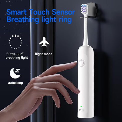 X1 4 5 60-Day IPX7 Sonic Electric Toothbrush for Adults - Sweeping & Vibrating, Rechargeable, Brush Heads, Cleaning