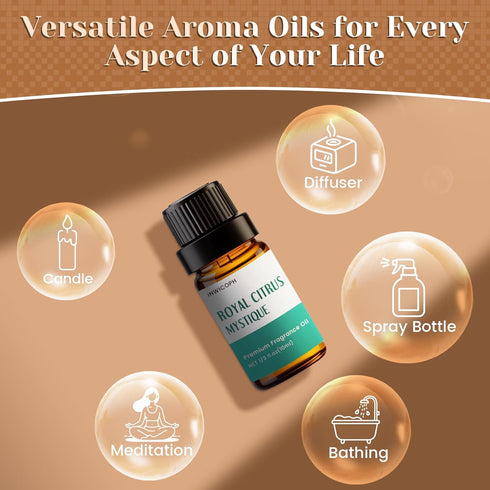 Set (6x10ML) Fragrance Oil, Cologne Oils for Men, Aromatherapy Essential Oils for Candle & Soap Making - Luxe Empire