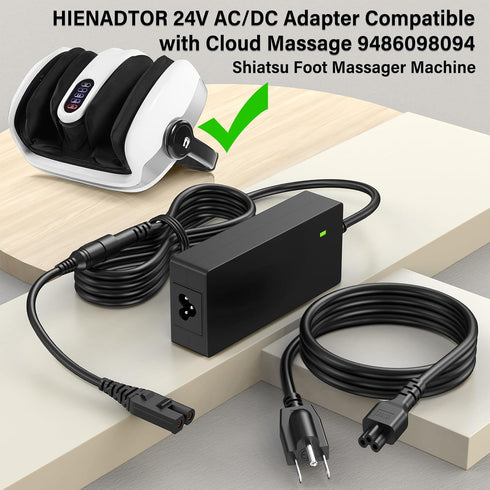 HIENADTOR 24V 9486098094, XH2400-2500 XH24002500 Foot Massager Charger Fit for Cloud Massage Shiatsu Foot Massage