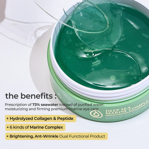 Marine Collagen Under Eye Hydrogel Mask for Dark Circles, Wrinkles & Puffiness | Korean Skincare