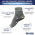 SB SOX Plantar Fasciitis Relief Socks - Ankle Brace Compression Sleeve for Foot Pain, Swelling, Heel Spurs (Gray,