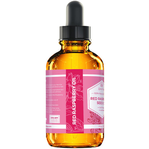 Leven Rose Organic Red Raspberry Seed Oil 1 oz - 100% Natural Anti-Aging Oil for Face, Hands, Scars