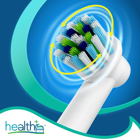 Compatible Oral B Braun Criss-Cross Replacement Heads for Electric Toothbrushes, 8-Pack