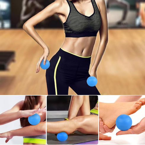 WOVTE Massage Lacrosse Ball for Sore Muscles, Shoulders, Neck, Back, Foot, Body, Deep Tissue, Trigger Point, Muscle