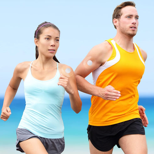 Nuanchu 48 Pack Sensor Covers Compatible with Freestyle Libre 1/2/3, Waterproof CGM Sensor Patches, Glucose Monitor