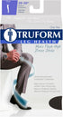 Truform Compression Socks, Men's Dress Socks, Thigh High Over Knee Length, 20-30 mmHg, Black, Large