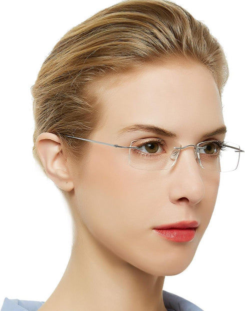 OCCI CHIARI 3.0 Reading Glasses for Women & Men, Trendy Reader with Titanium Frameless Clear Lens Options