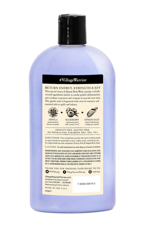 Village Naturals Therapy Chronic Pain & Fatigue Body Wash 20 fl oz