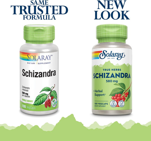 SOLARAY Schizandra Berries, 580 mg | 100 Count