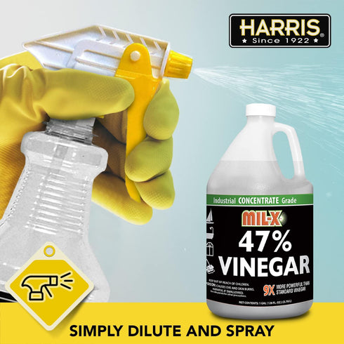 HARRIS 47% 1 MIL-X Concentrated Vinegar, Extra Strength Industrial Grade, Gallon
