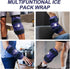 XXL Ice Pack Wrap for Knee After Surgery, Reusable Gel Large Ice Pack for Pain Relief, Swelling, 2 Pack Blue