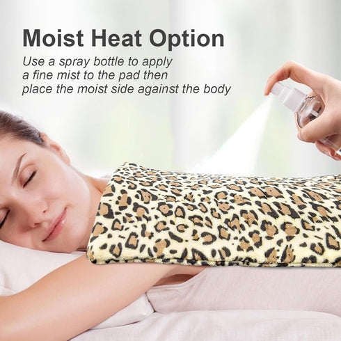 ZXU 12 Setting,Moist 1-24Hour 12 24 Heating Pad for Back Pain and Cramps Relief, Ultra Soft Microplush Heating Pad