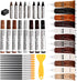DEWEL Wood Filler Wax Pen, Wood Floor Scratch Remover, Touch Up Paint Markers, 42 Set for Furniture Repair
