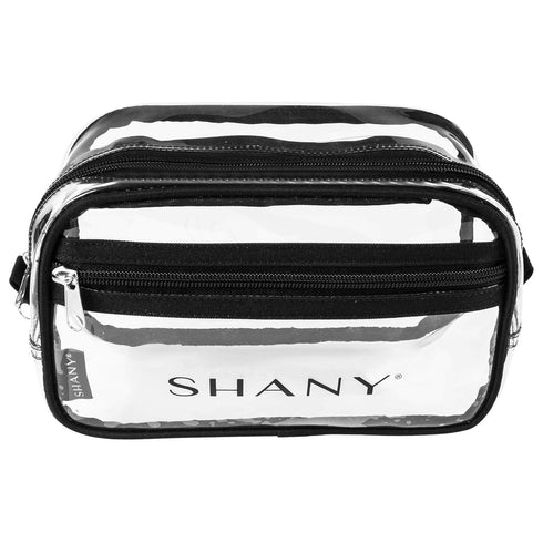 SHANY Clear Makeup Toiletry Pouch with Zippered Compartment – Water-Resistant Travel Organizer Bag