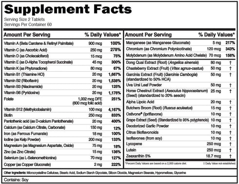Evlution Nutrition Women's Multivitamin, 120 Tablets - Full Spectrum Vitamins & Minerals for Immune Health