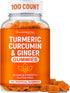 Turmeric Gummies for Adults and Kids - Max Strength Turmeric and Ginger Supplement, Vegan Organic Natural for Overall