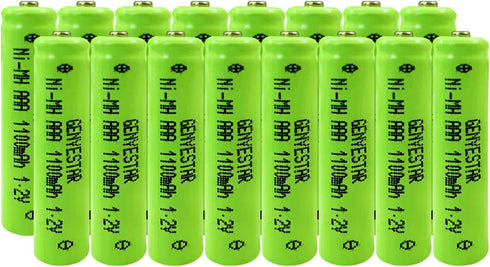 Rechargeable AAA Batteries NiMH 1.2V 1100mAh High Capacity for Home Devices (16 Pack)
