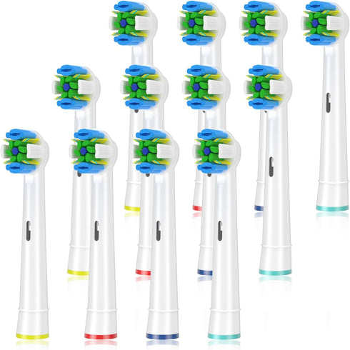 Oral B Braun Electric Toothbrush Replacement Brush Heads - Floss Toothbrush Head for Pro 1000 Genius Smart Series (12