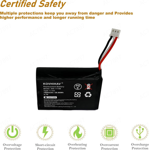 Replacement Battery for Honeywell Home Pro A7 Pro A7 Plus C Resideo PROA7C 300-11186 7800mAh