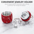Small Pill Box Keychain, Cute Mini Pill Fob Container for Vitamin Storage Organizer, Keychain Pill Case Holder (Red)