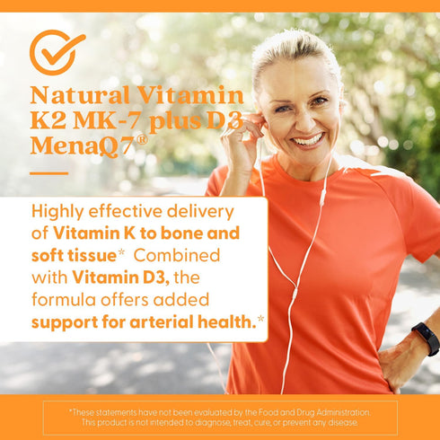 K2 MK-7 D3 D3 K2 MK7 60 Doctor's Best Natural Vitamin Plus - VIT and Supplement for Men & Women, Supports Tissue