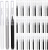 Patelai 50 Pieces Braces Brush for Cleaner Interdental Tooth Flossing Tool (Black, White, Gray)