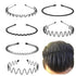Metal Headbands for Men and Women, Unisex Wavy Headbands, Outdoor Sports Simple Elastic Non-Slip Hair Accessories (6