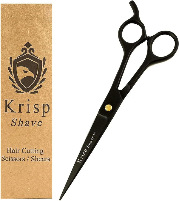 Professional Hair Cutting Scissors, Krisp Shave Japanese Stainless Steel Salon Barber Scissor (7 Inch) for All Purpose