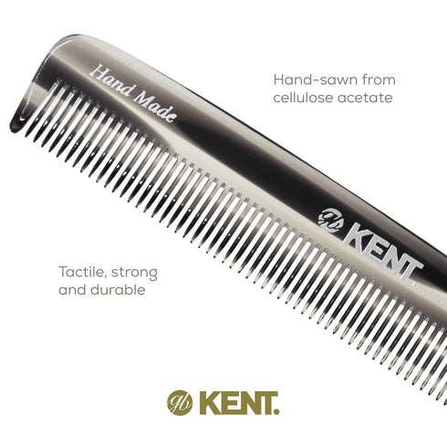 Kent F3T Fine Tooth Comb | Hair Care Comb for Men and Women, Dandruff Comb for Fine Hair