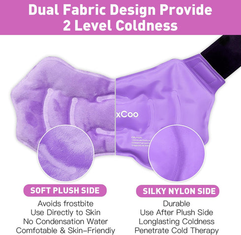 2 Pack Ankle Ice Pack Wrap - Reusable Gel Ice Pack for Foot Ankle Heel, Cold Compress Therapy for Pain Relief,