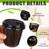 Mkhaslri 50 Sets Stemless 12 oz) Disposable Glasses With Strawless Sip Lids,PET Drinking Cups,Clear Plastic Coffee Cups