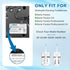 6 Pack Replacement Brush Heads for Waterpik Sonic Fusion Flossing Toothbrush - Compatible with Sonic Fusion