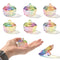 KADS 6Pcs Mini Colorized Glaze Nail Art Dappen Dish, Hexagon Crystal with Cap