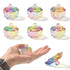 KADS 6Pcs Mini Colorized Glaze Nail Art Dappen Dish, Hexagon Crystal with Cap
