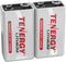 Tenergy 9V Lithium Batteries, 1200mAh Non-Rechargeable, 10 Years Shelf Life, 2 Pack