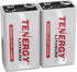 Tenergy 9V Lithium Batteries, 1200mAh Non-Rechargeable, 10 Years Shelf Life, 2 Pack