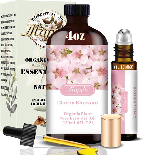 Set, 16oz 4oz Lavender & Cherry Blossom Essential Oils & Pure Natural Scent for Diffusers, Aromatherapy, Candle & Soap