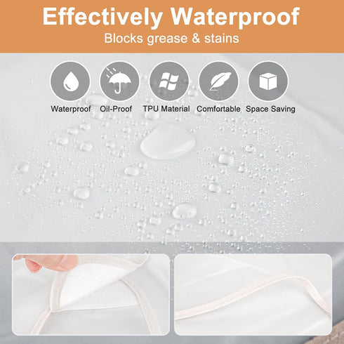 Waterproof Adult Bibs - Reusable Dining Protectors for Men and Women