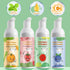Foam Toothpaste Kids with Fruit Flavor, Toddler Foam Toothpaste with Low Fluoride for U Shaped Toothbrush, Foaming Toothpaste and Mouthwash for Dental Care for Children (4 Pack with 4 Fruit Flavors)
