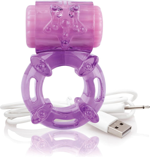 Screaming O - Charged BigO, Purple - Vibrating Cock Ring - Penis Ring, Reusable Vibrator - Couple Sex Toys, Dick Ring